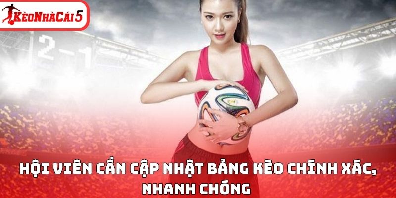 Hội viên cần cập nhật bảng kèo chính xác, nhanh chóng 
